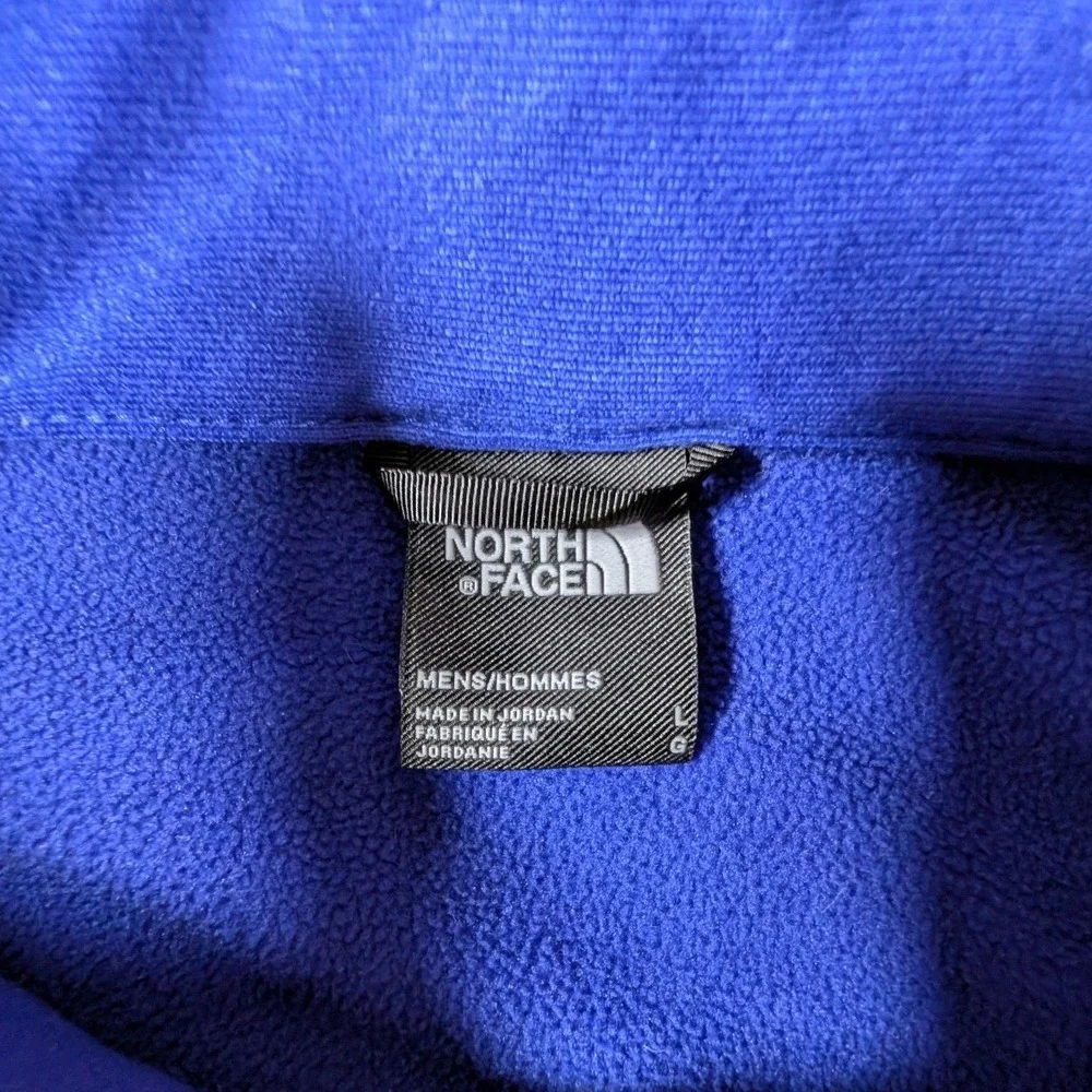 The North Face Quarter Zip Fleece Pullover Mens Size Large Blue Activewear